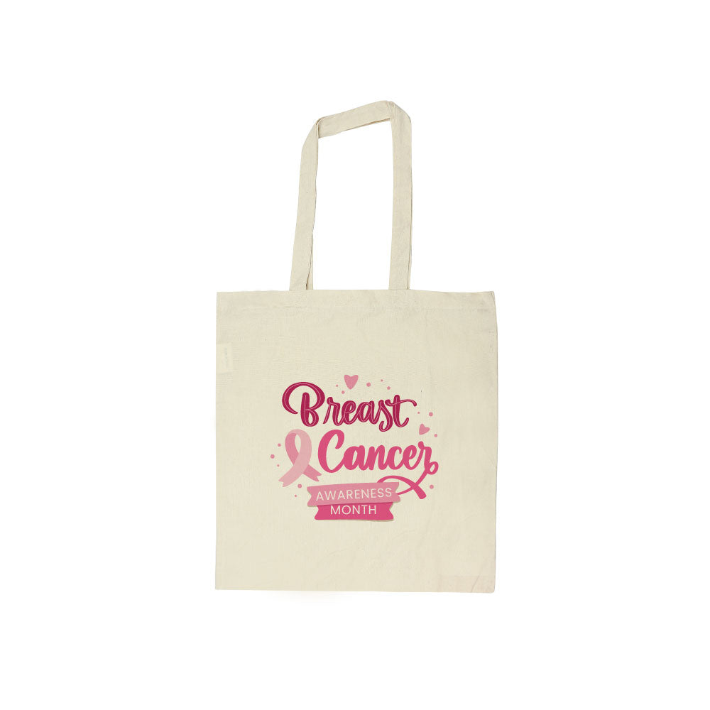 Cotton Bags with Breast Cancer Awareness Logo