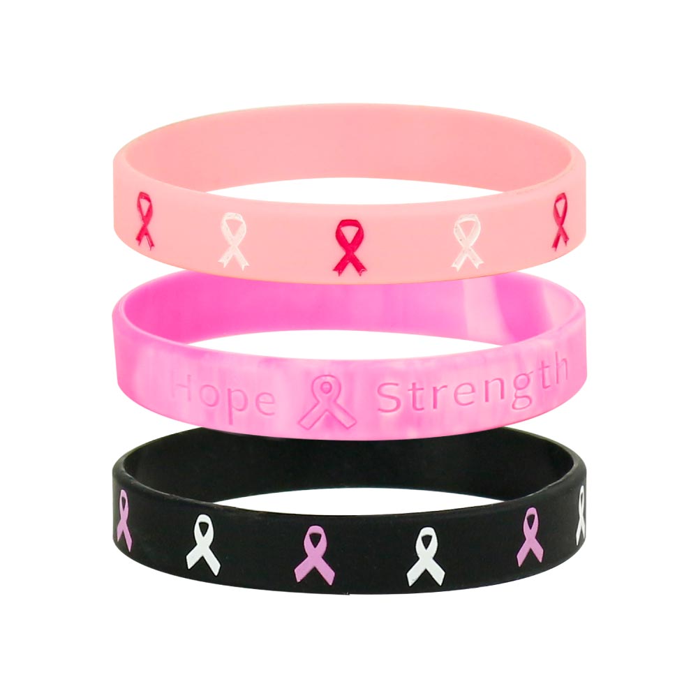 Breast Cancer Awareness Wristbands with Logo