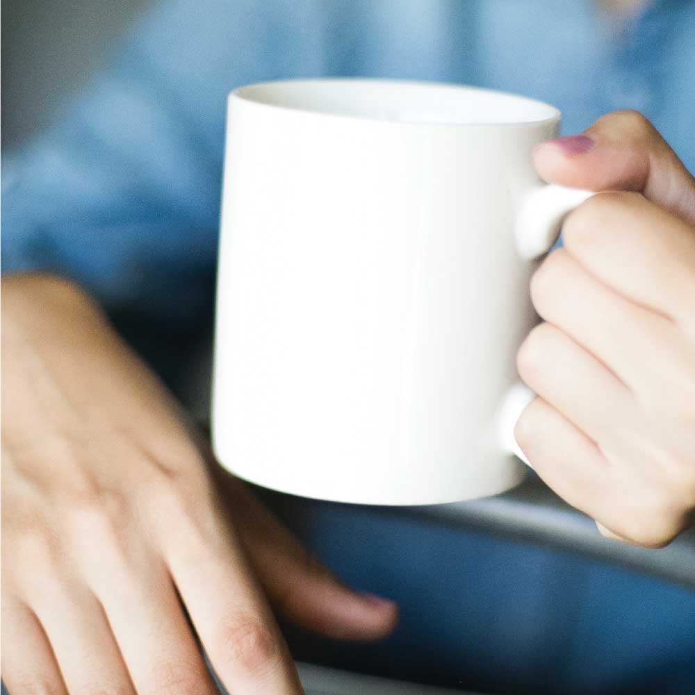 White Ceramic Mugs