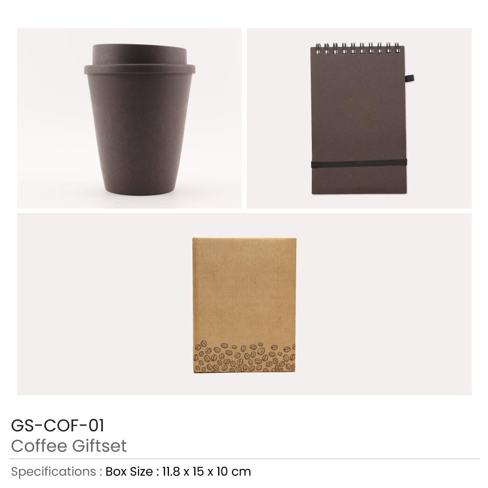 Coffee Gift Sets with Cup, Notepad, and Pen