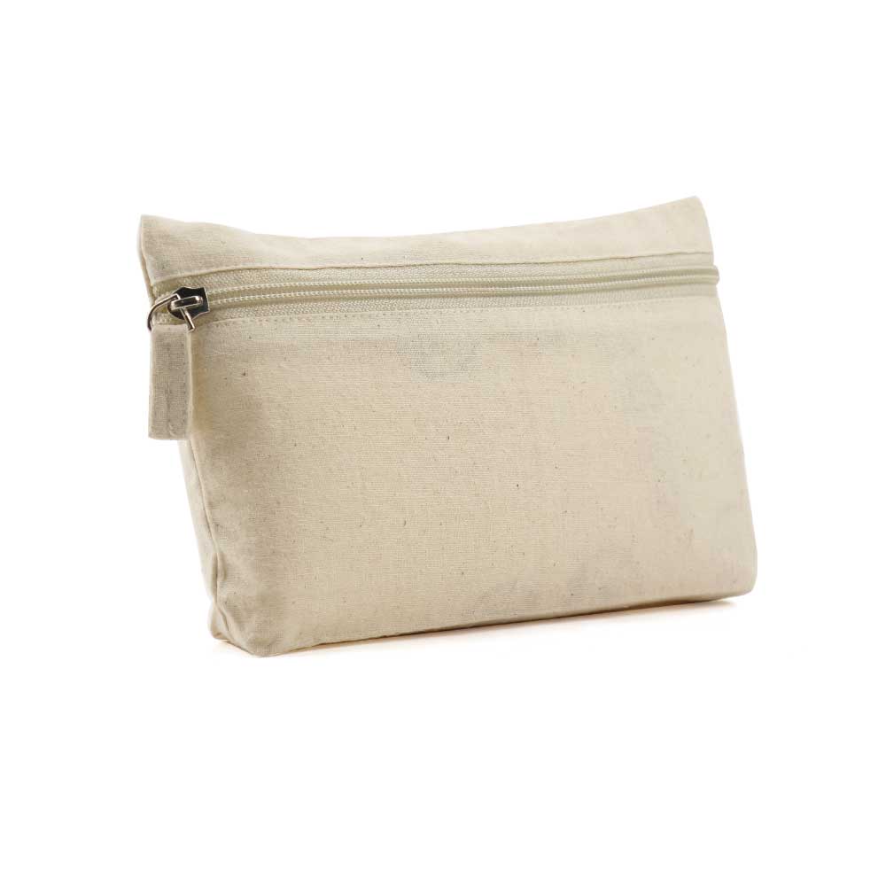 Cotton Pouch with front Zipper