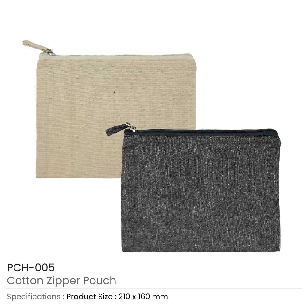 Multi-purpose Cotton Zipper Pouch