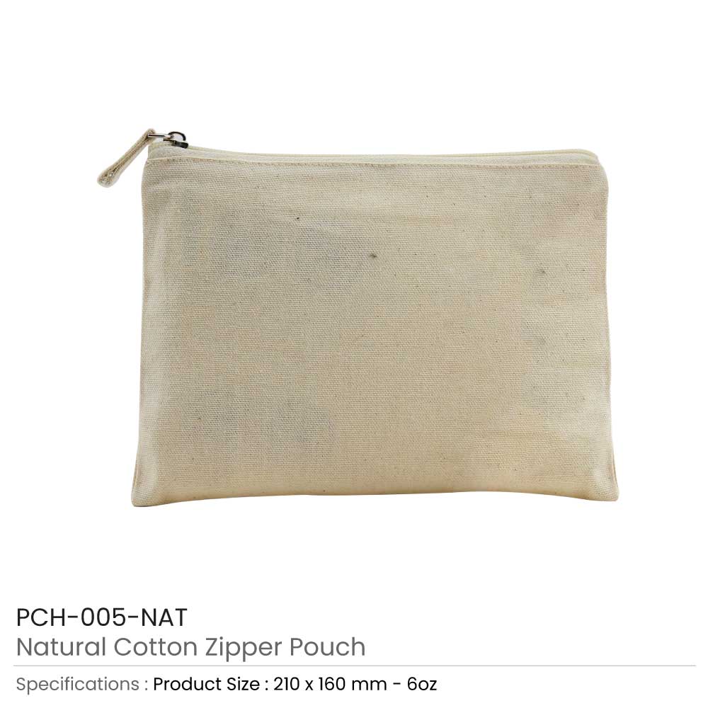 Multi-purpose Cotton Zipper Pouch