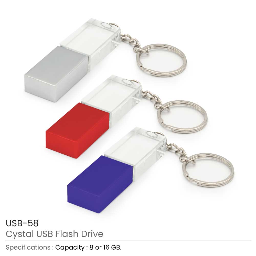 Crystal USB Flash Drives