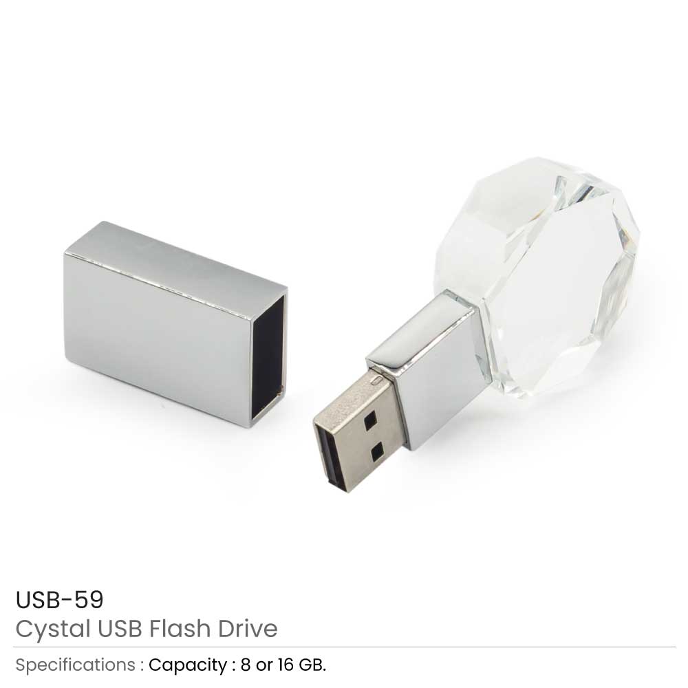 Crystal USB Flash Drives