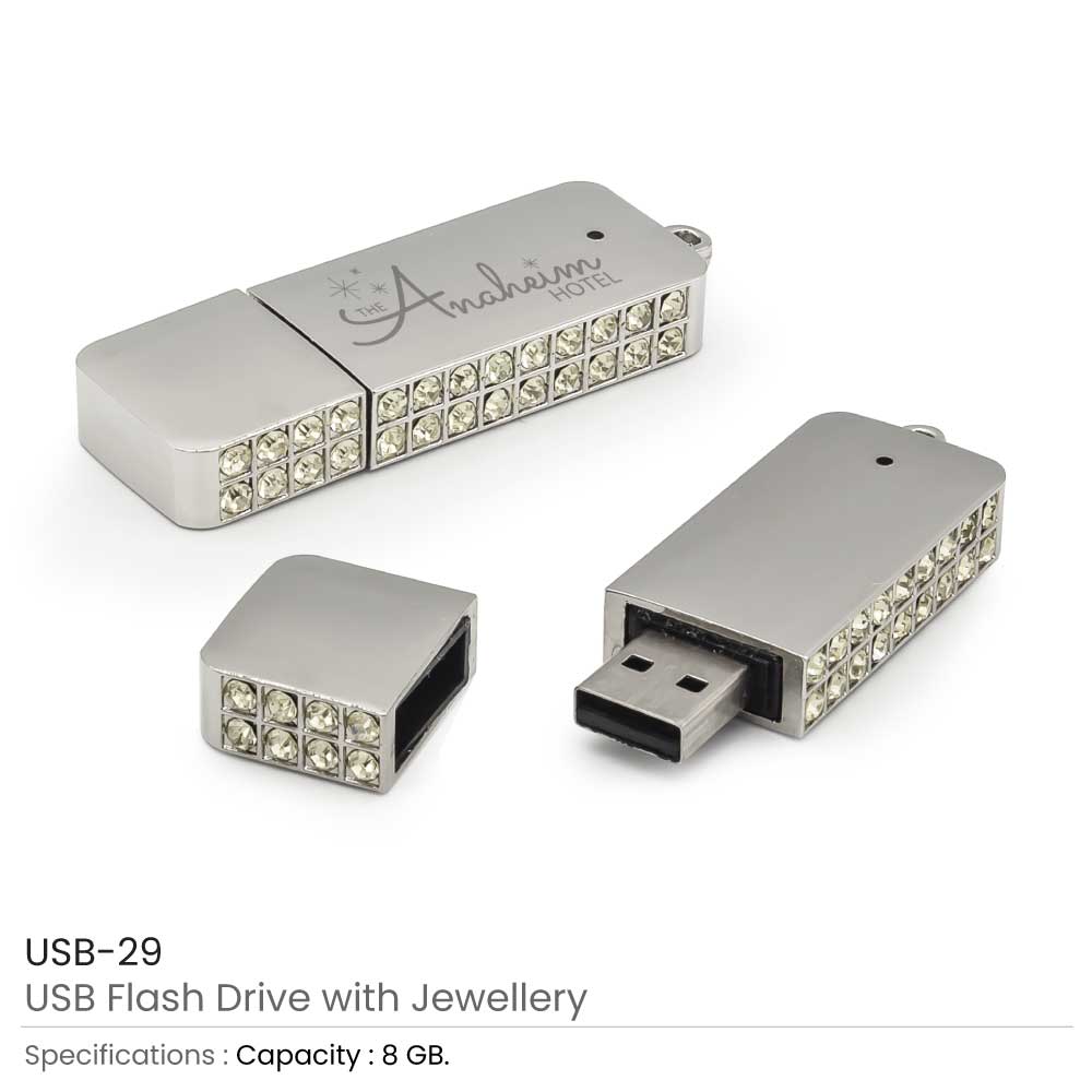 Crystal Studded USB Flash Drives