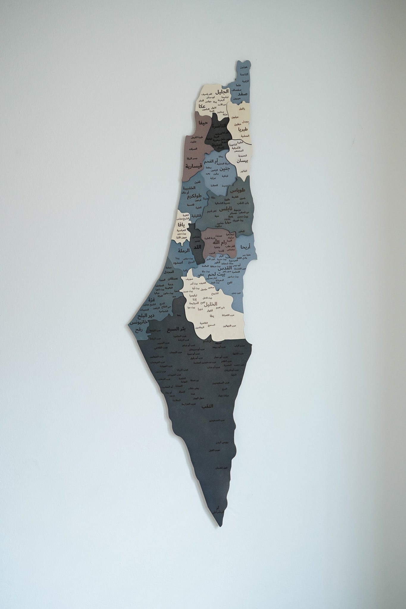3D Palestine Wooden Map Wall Art