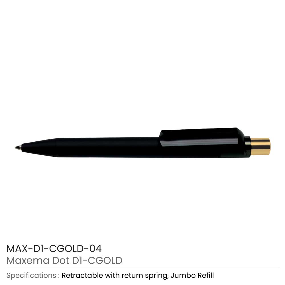 Dot Pens with Gold Push Button