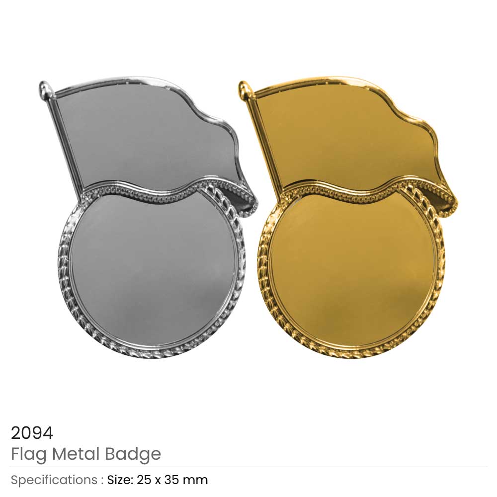 Flag Metal Badges