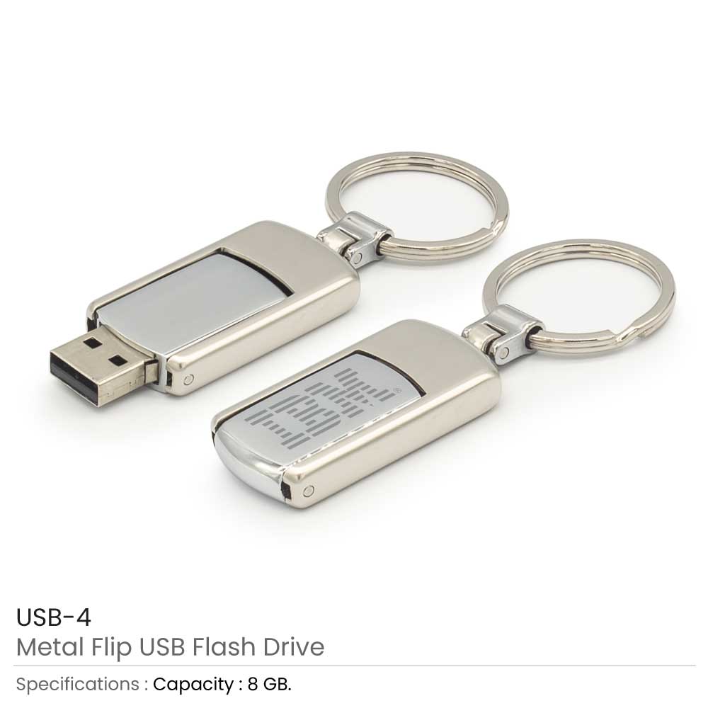 Flip Style Metal USB Flash Drives