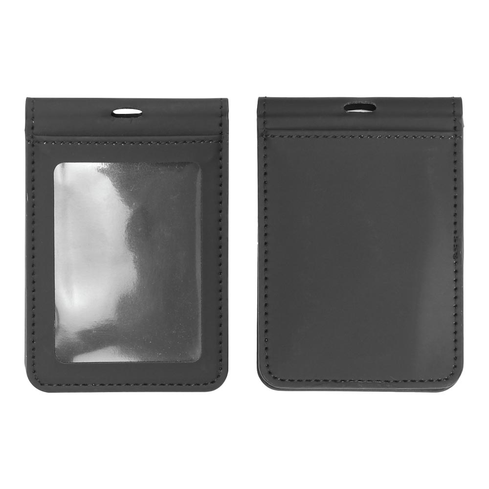 PU Leather Foldable ID Card Holder with Lace &amp; Hook