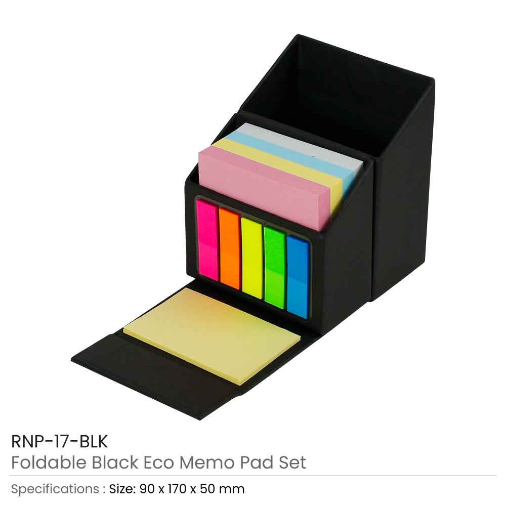 Foldable Memo Pad Sets with Stationery and Pen Holder