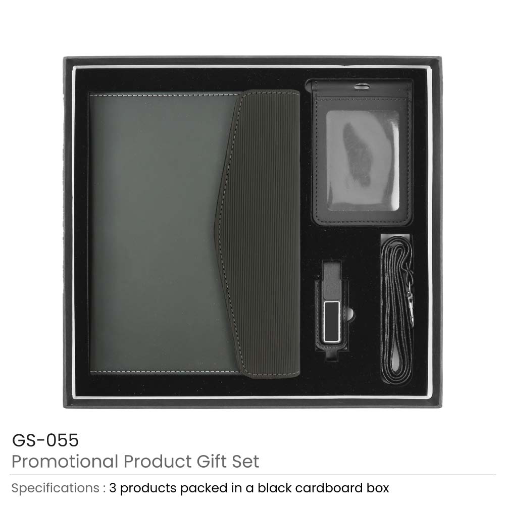 Promotional Gift Sets with Black Cardboard Gift Box