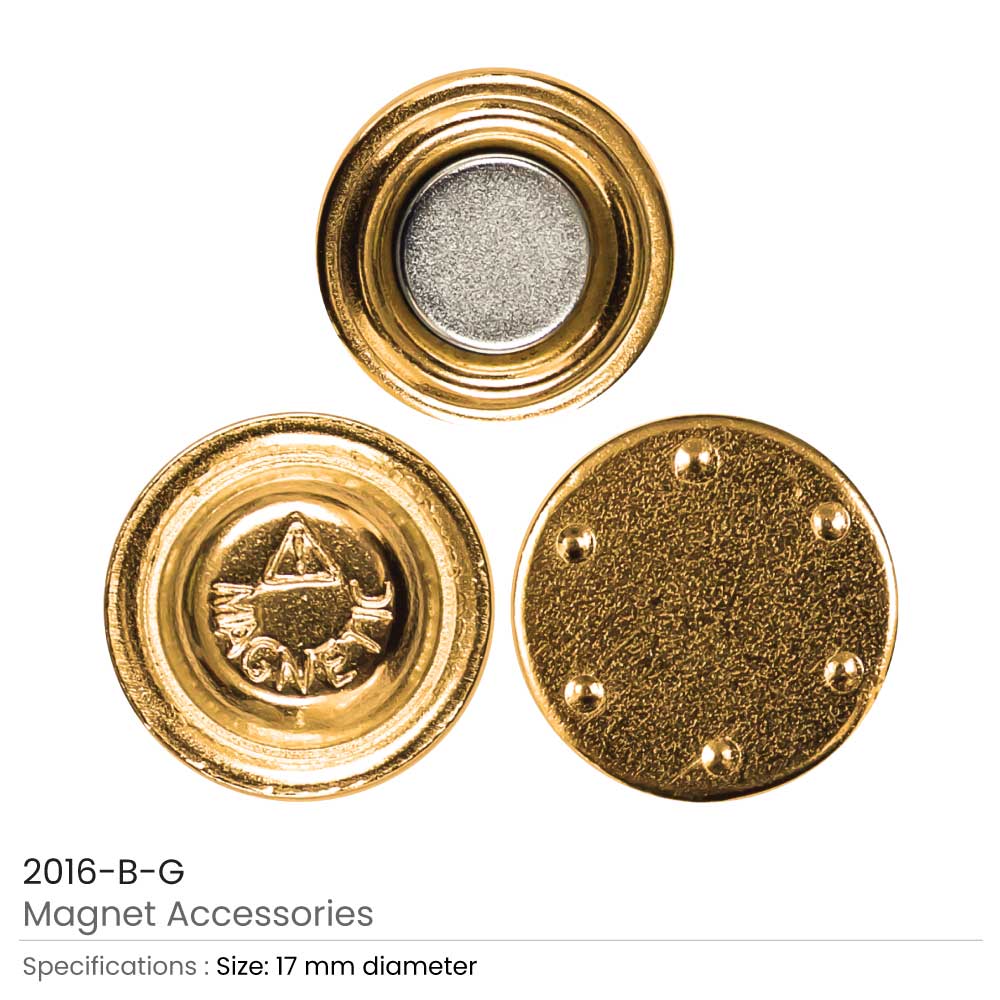 Gold Plated Round Button Magnets