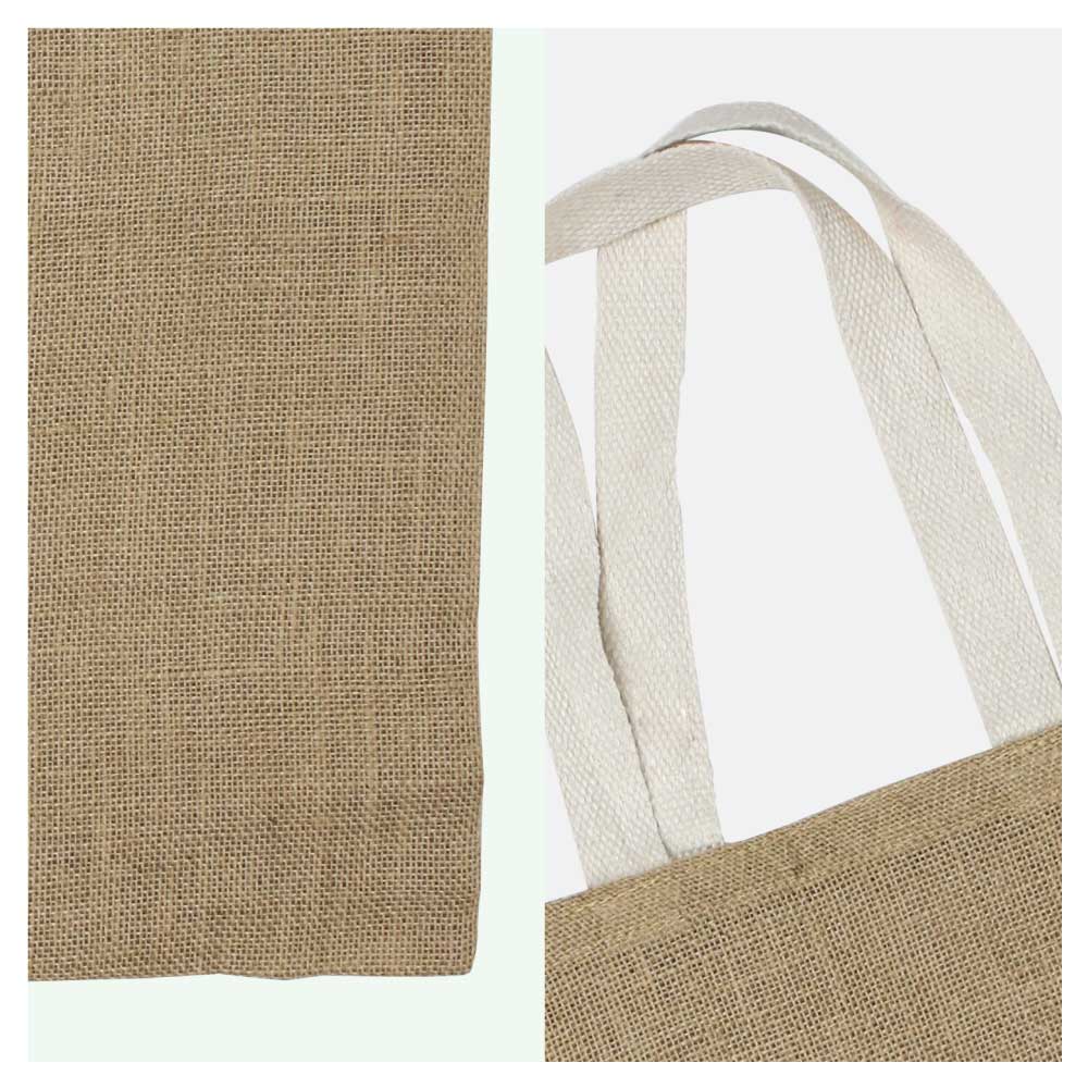 Jute Bags with White Handle