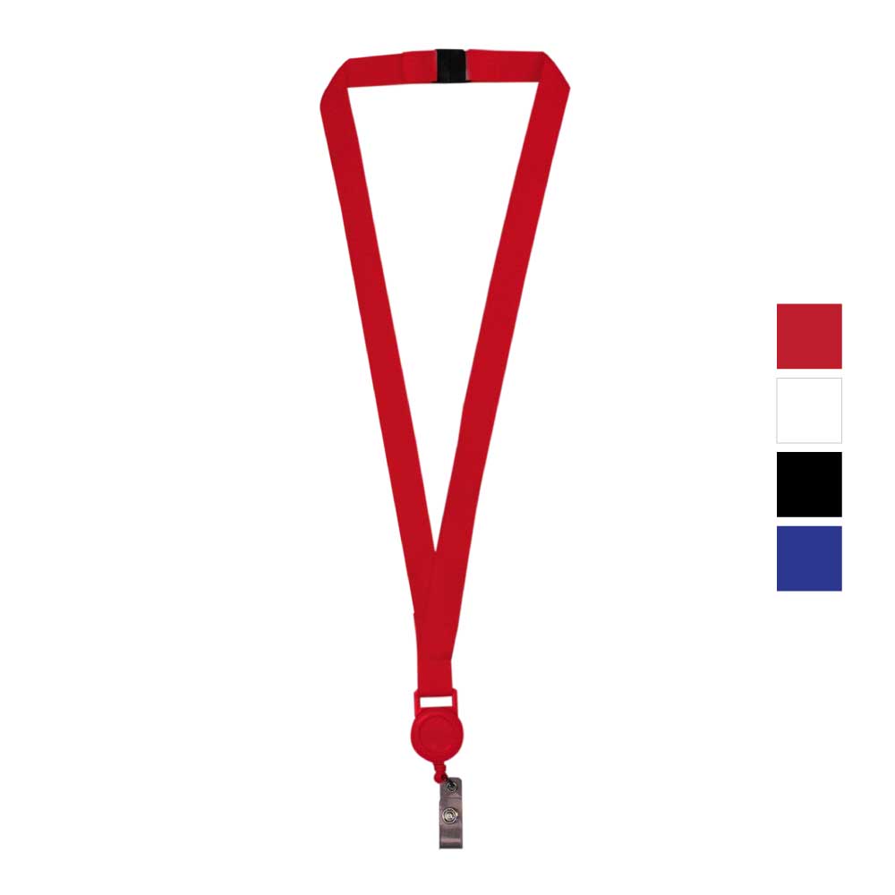 Lanyard with Reel Badge and Safety Lock