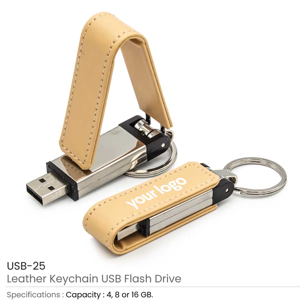 Leather Keychain USB