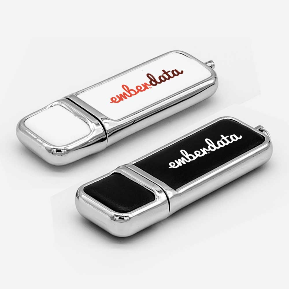 Leather with Chrome Finish USB