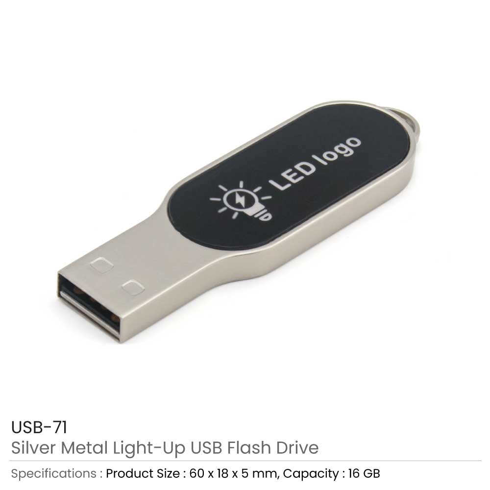 Oval Shaped Light-Up Logo USB