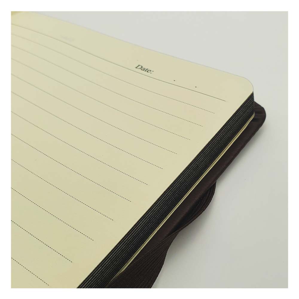 A5 PU Leather Notebooks with Elastic Band, Calendar, Pen Holder