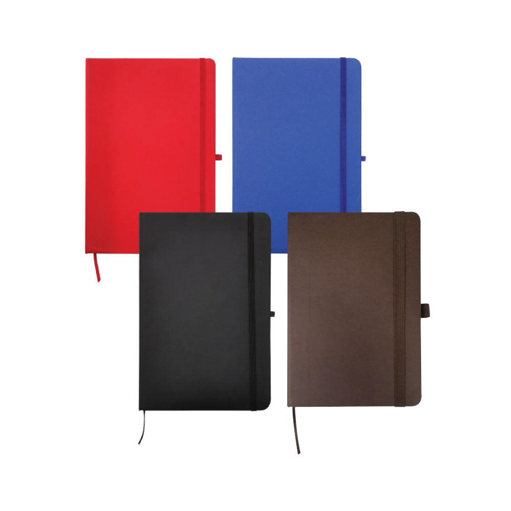 A5 PU Leather Notebooks with Elastic Band, Calendar, Pen Holder