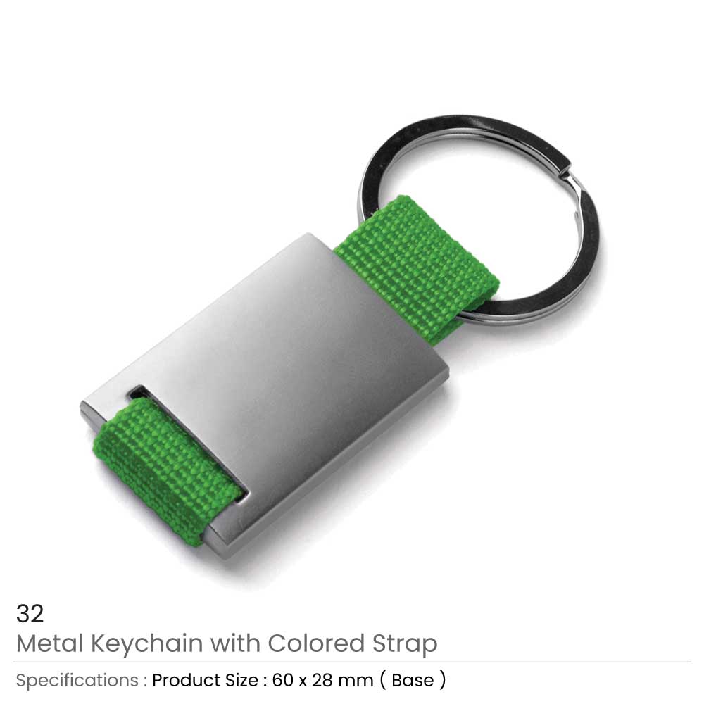 Metal Keychain with Strap