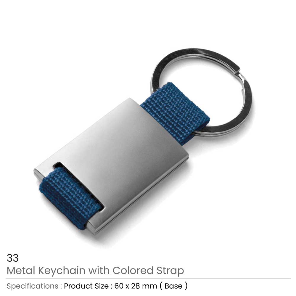 Metal Keychain with Strap