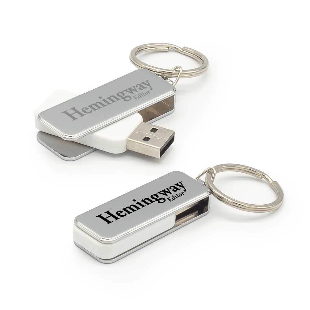 Metal Swivel USB with Key Holder