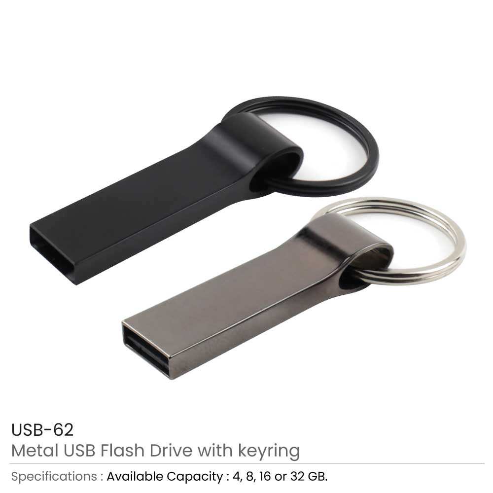 Metal USB Flash with Key Ring 16GB