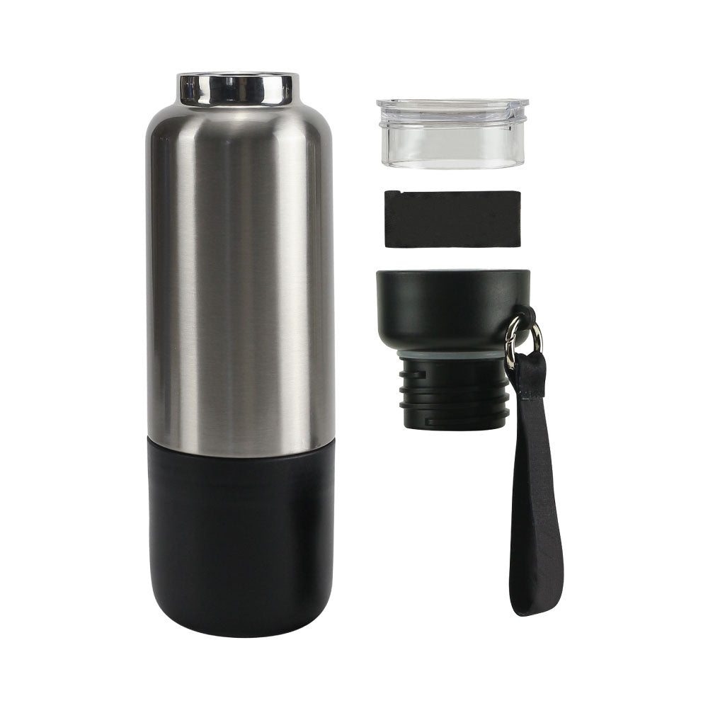 Multi-function SS Bottles, Double Wall, Base Cup, Lanyard, 500ml