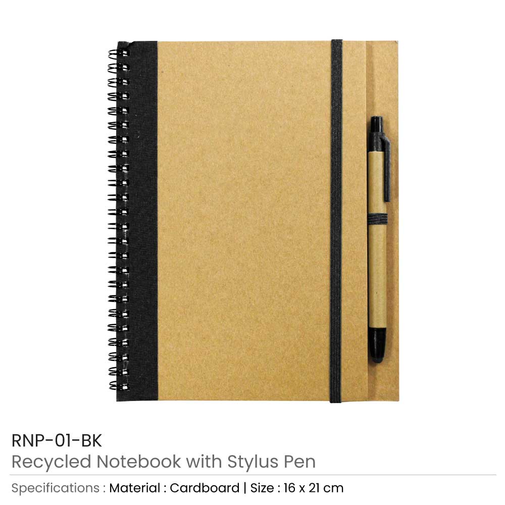 Recycled Notebook with Stylus Pen