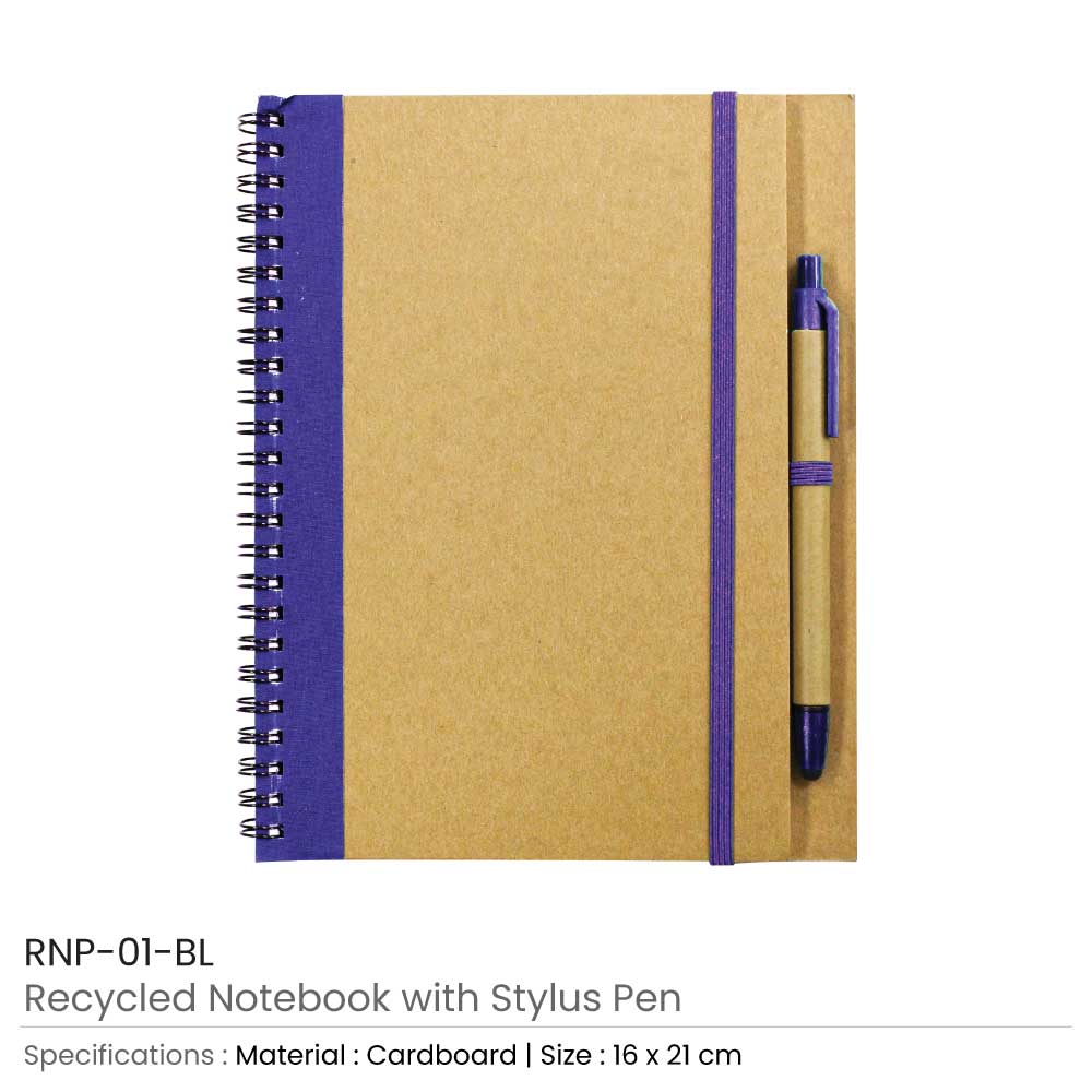 Recycled Notebook with Stylus Pen