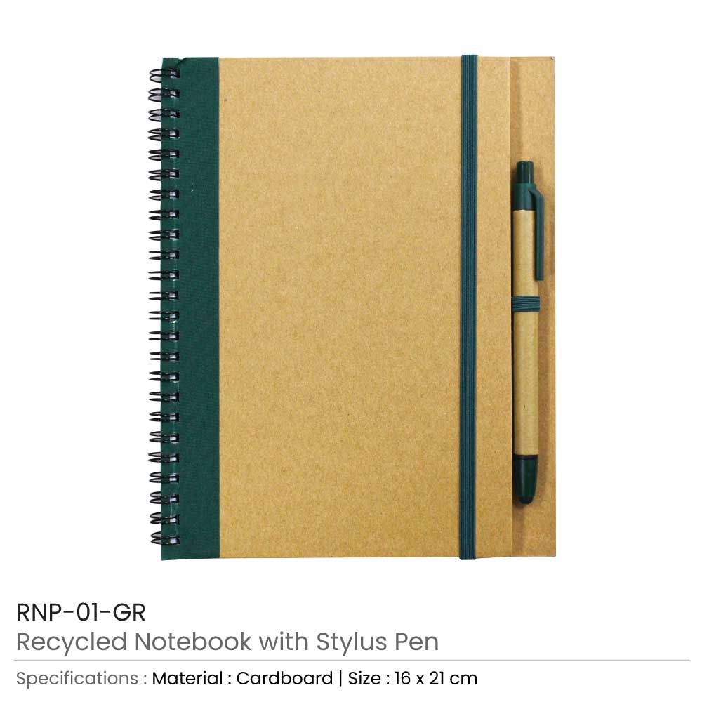 Recycled Notebook with Stylus Pen