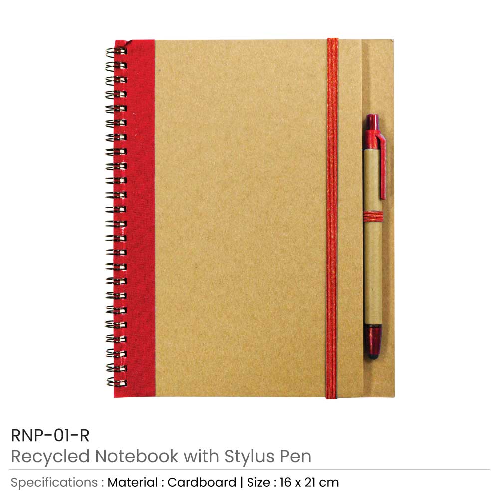 Recycled Notebook with Stylus Pen