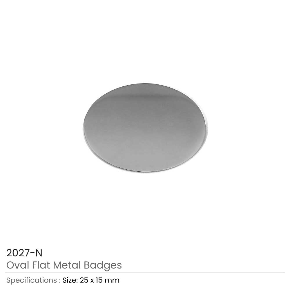 Oval Flat Metal Badges