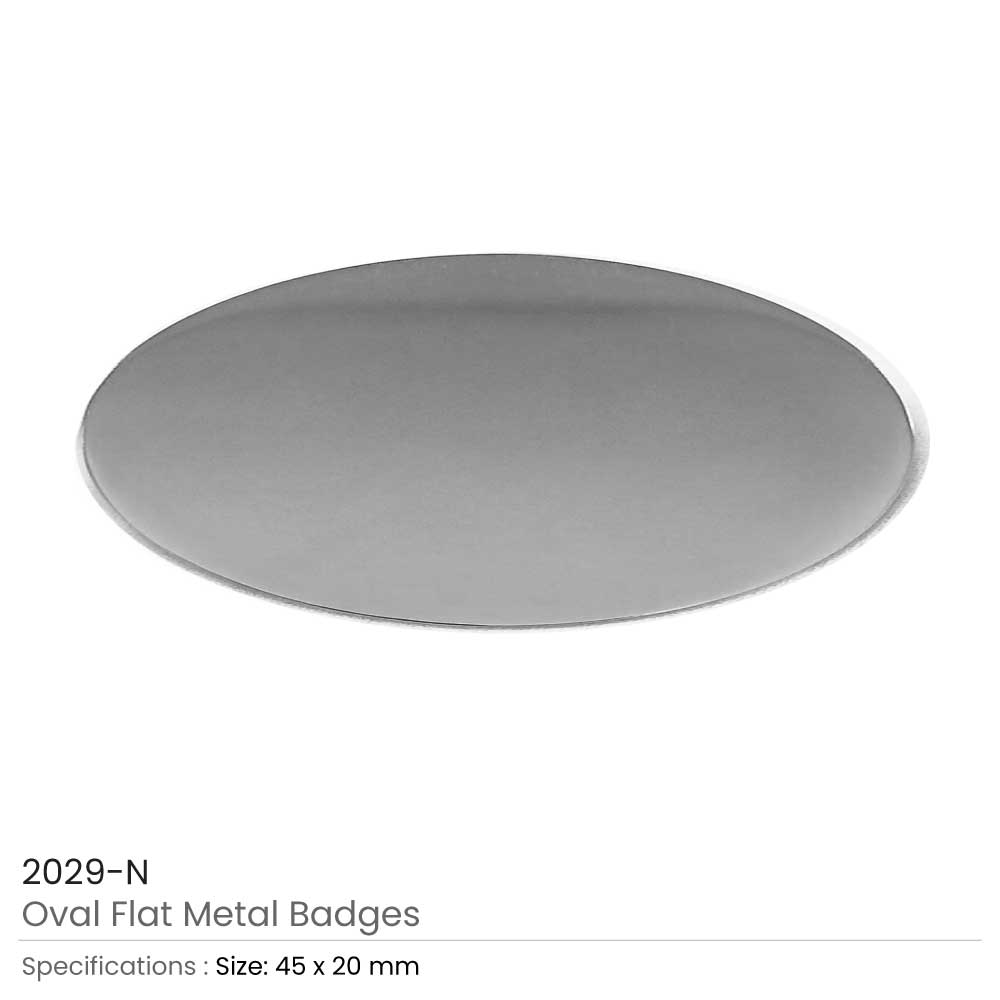 Oval Flat Metal Badges