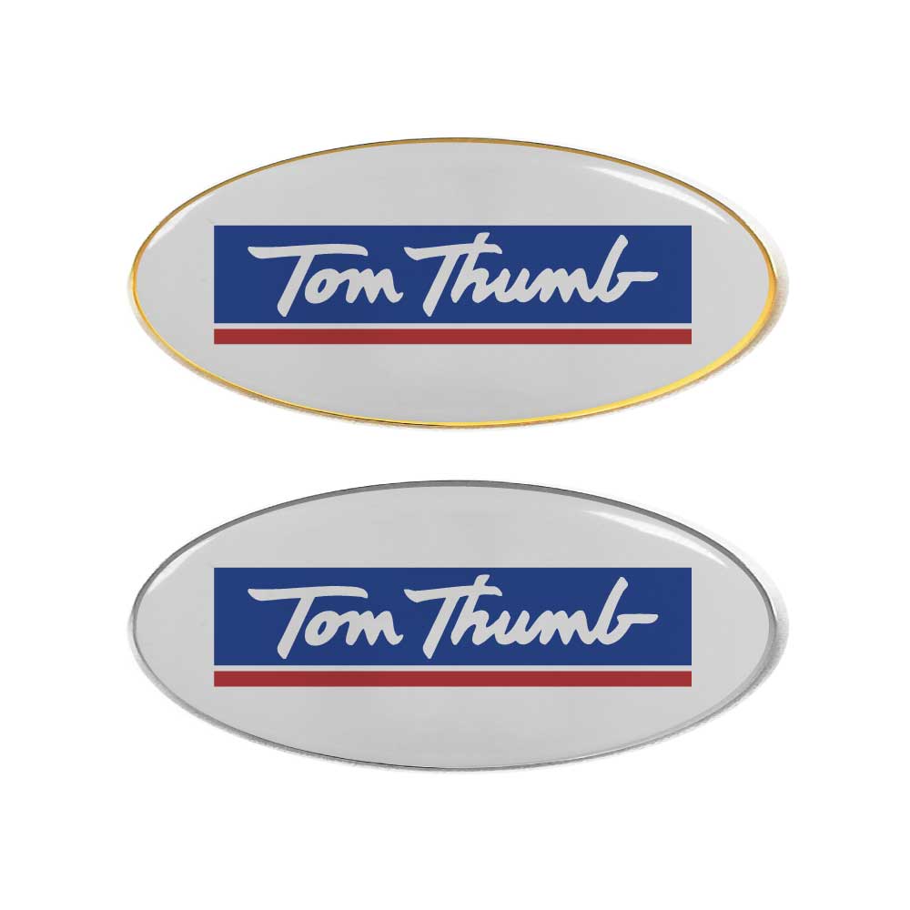 Oval Flat Metal Badges