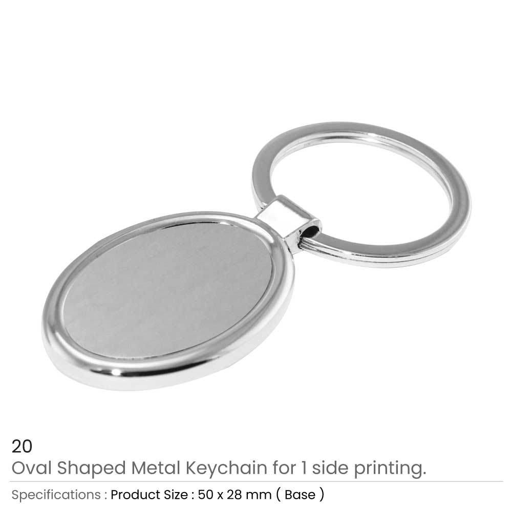 Oval Metal Keychains