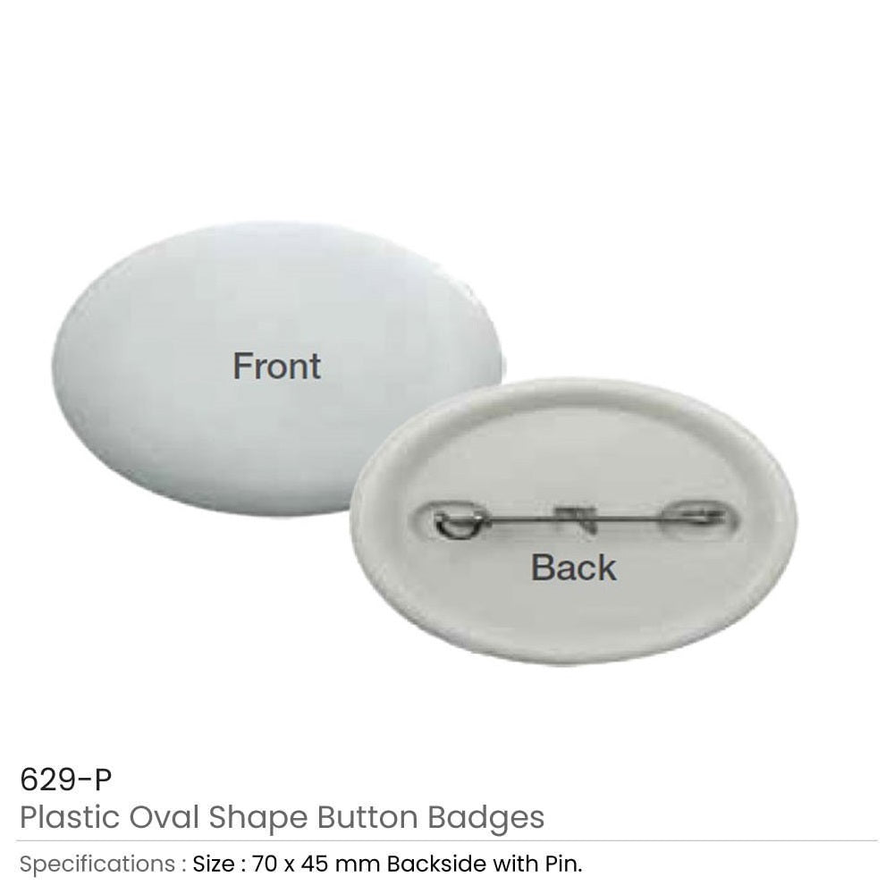 Oval Button Badges