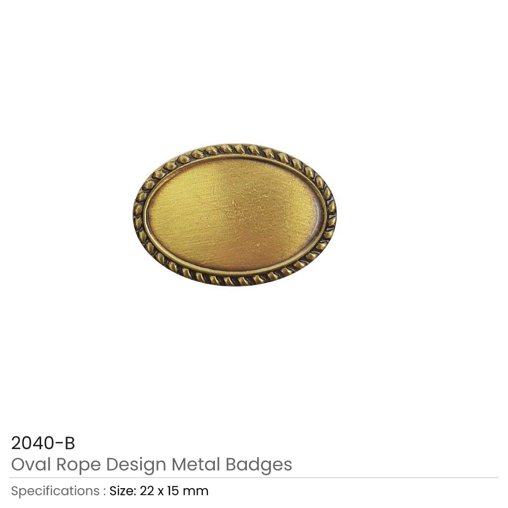 Oval Rope Design Logo Badges