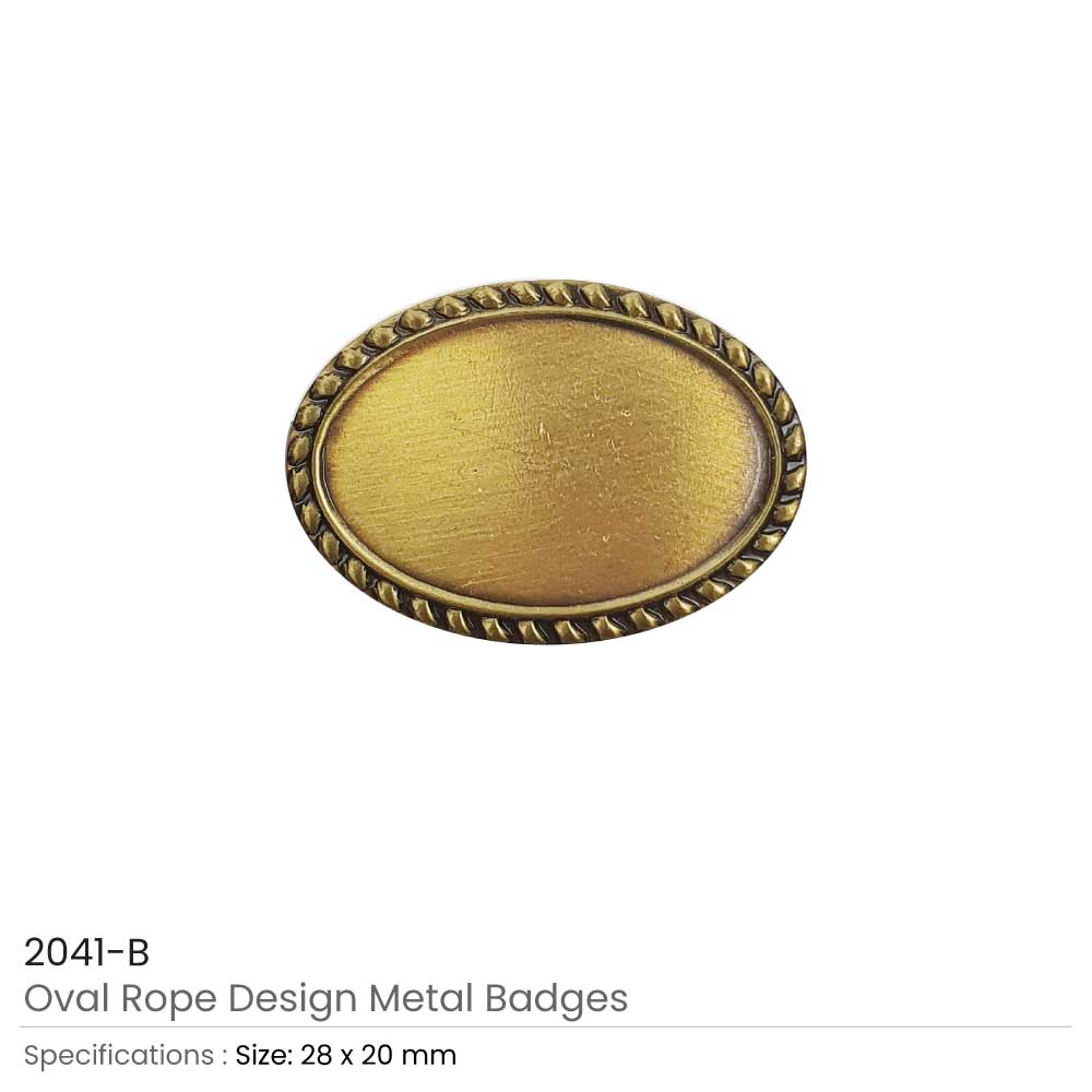 Oval Rope Design Logo Badges