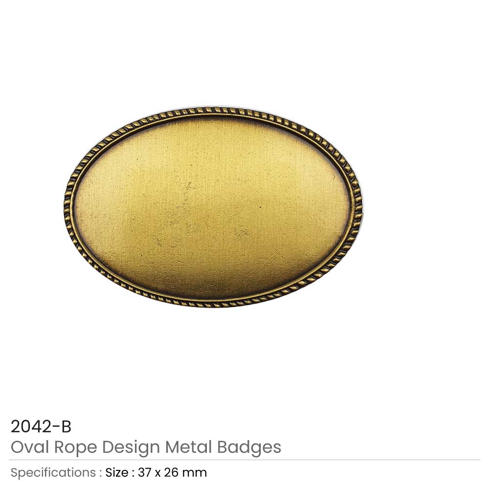 Oval Rope Design Logo Badges