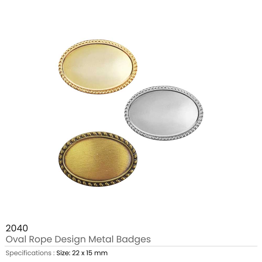 Oval Rope Design Logo Badges