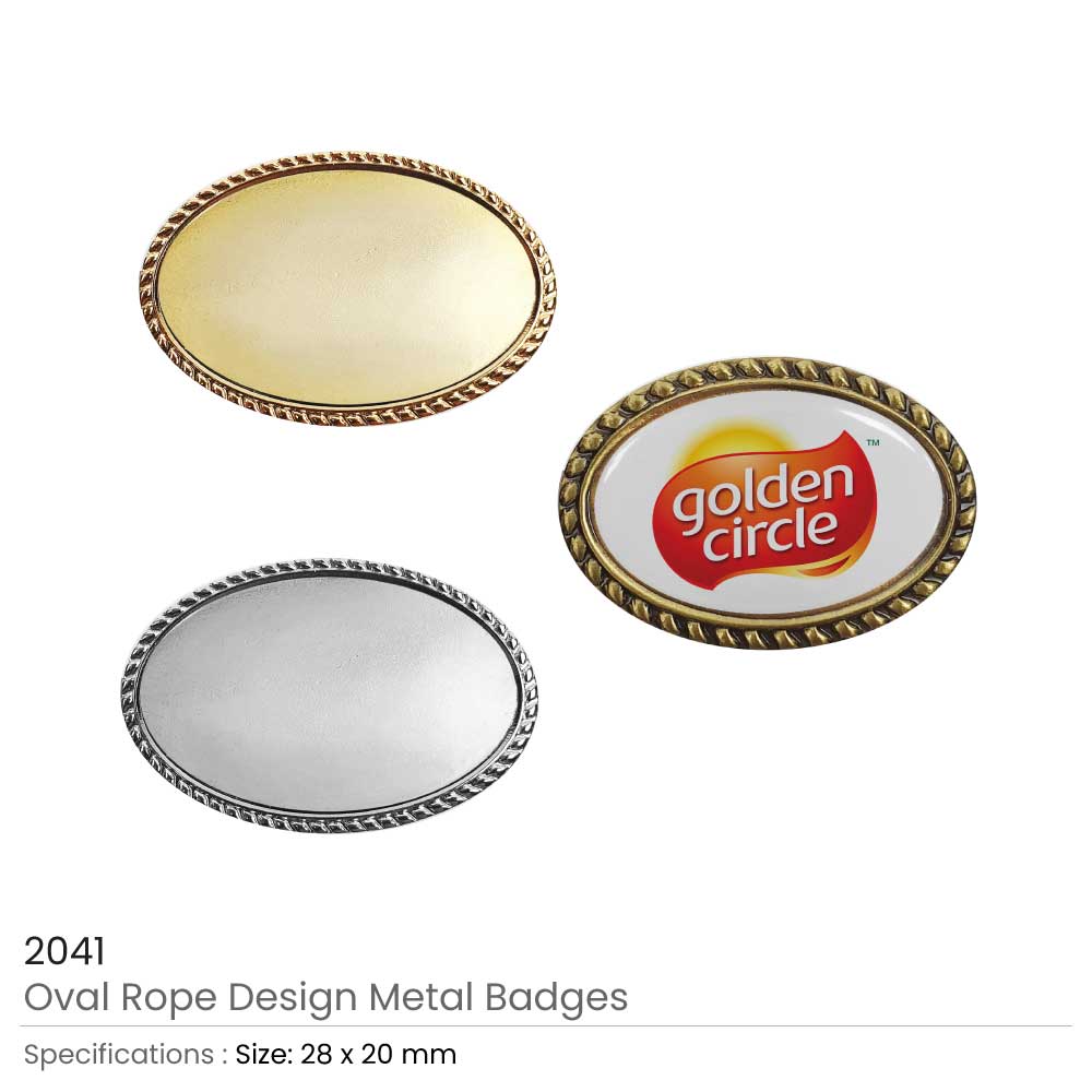 Oval Rope Design Logo Badges