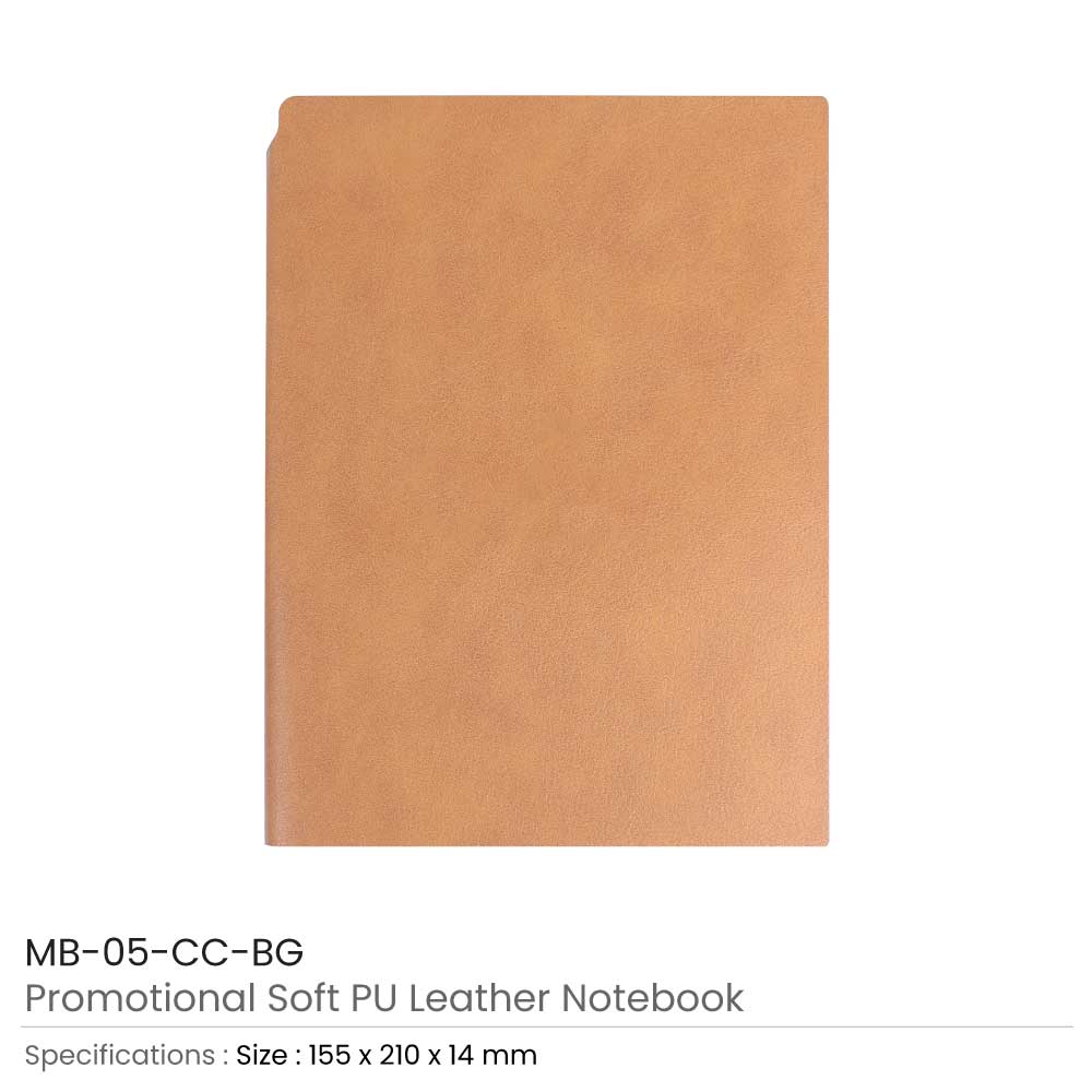 Soft PU Leather A5 Notebooks with Ribbon Bookmark