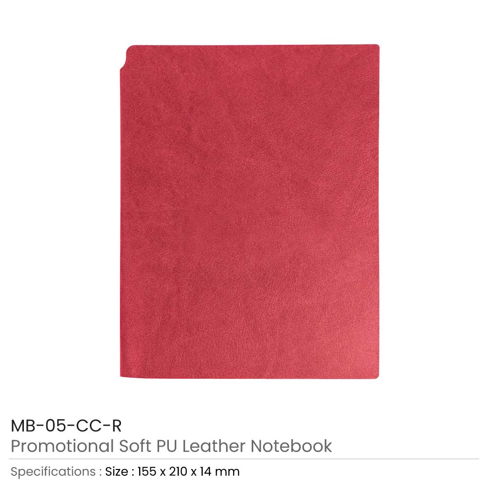 Soft PU Leather A5 Notebooks with Ribbon Bookmark