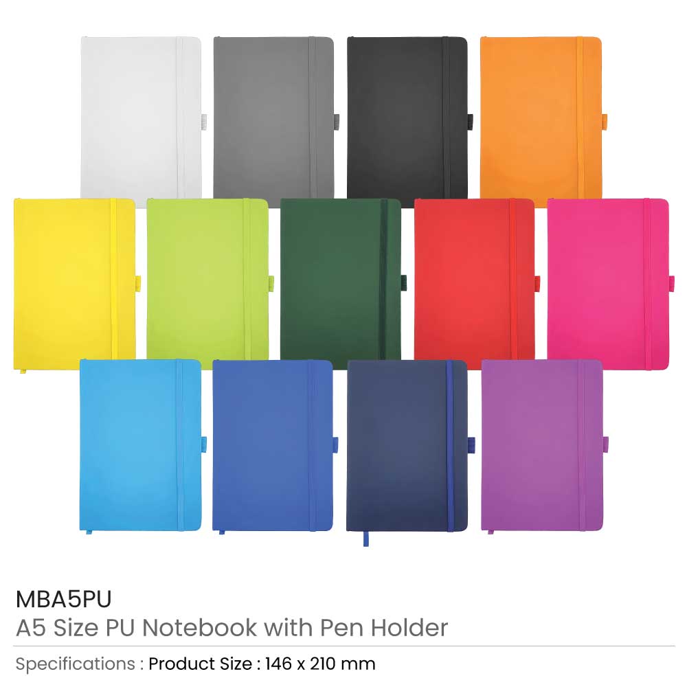 PU Notebook with Pen Holder