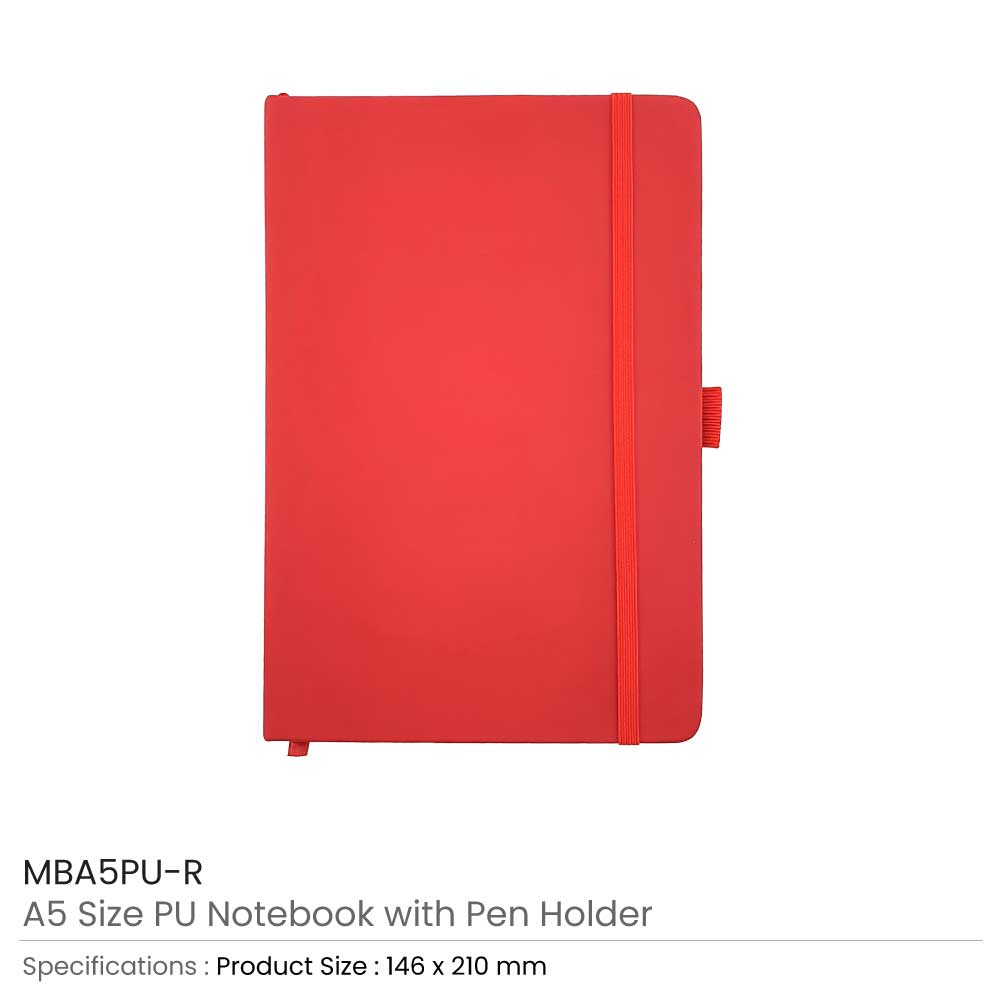 PU Notebook with Pen Holder