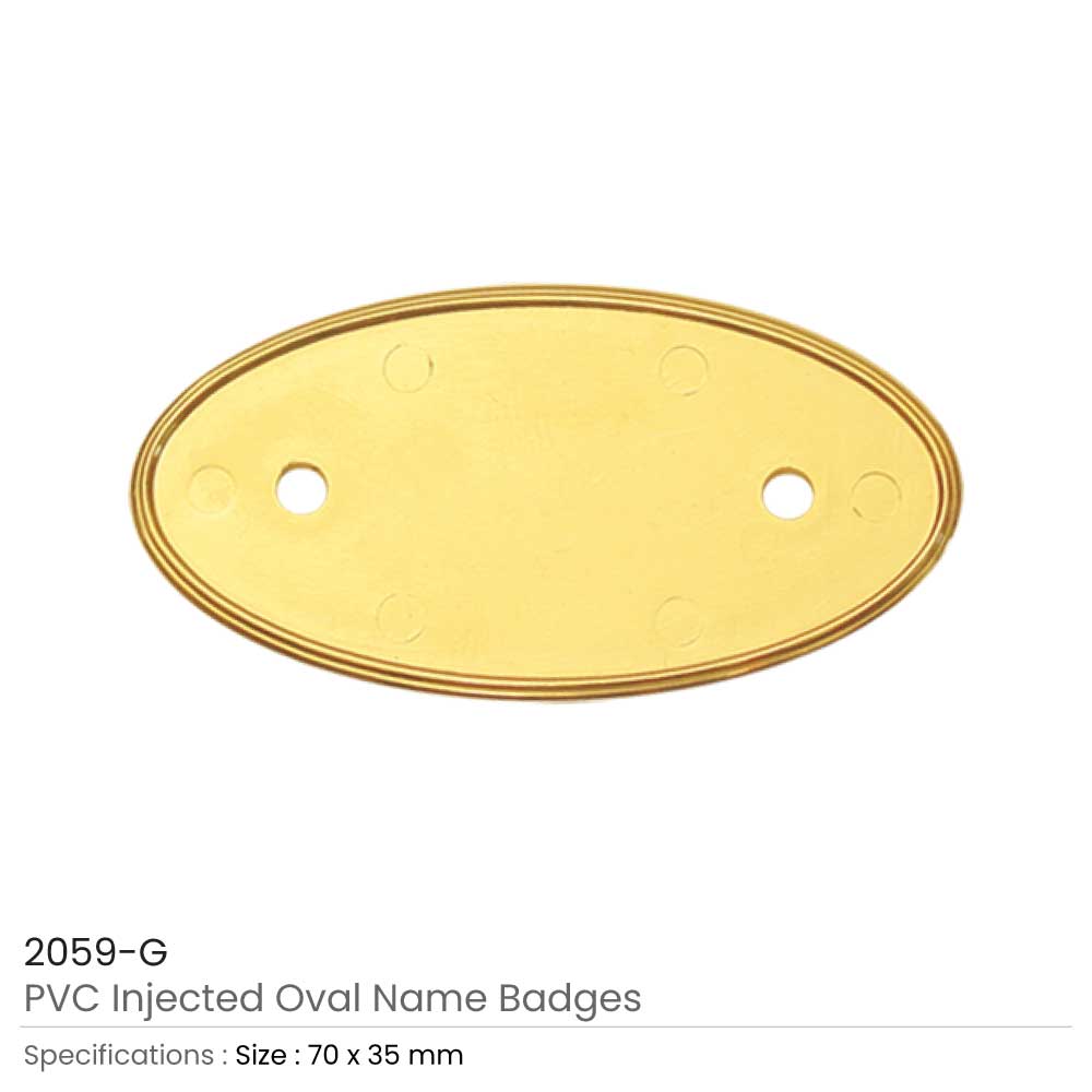 PVC Injected Oval Name Badges