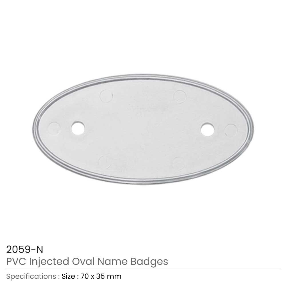 PVC Injected Oval Name Badges